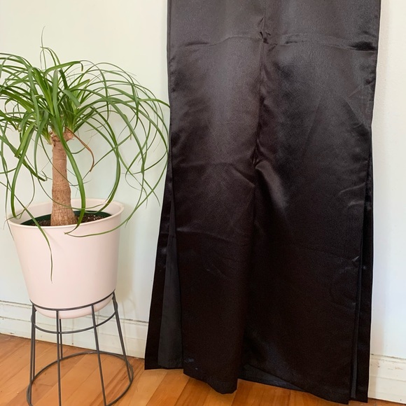 Vintage-Black Formal Dress-Double Slit - Picture 8 of 10